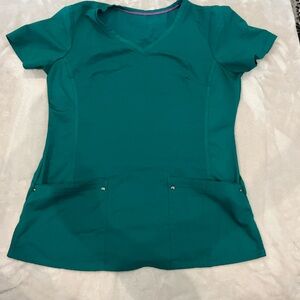 Purple tree Hunter green scrub set